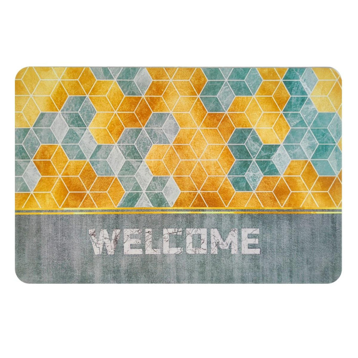 Вологопоглинаючий килимок кубы "Welcome" 40*60CM*3MM (D) SW-00001561