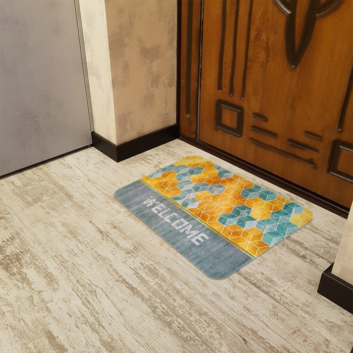 Вологопоглинаючий килимок кубы "Welcome" 40*60CM*3MM (D) SW-00001561