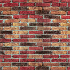 Самоклеючі панелі 3D Sticker Wall 700x770x5 мм, бежево-коричнева катеринославська цегла