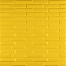 Самоклеючі панелі 3D Sticker Wall звукоізоляційні 700x770x7 мм, жовта кладка