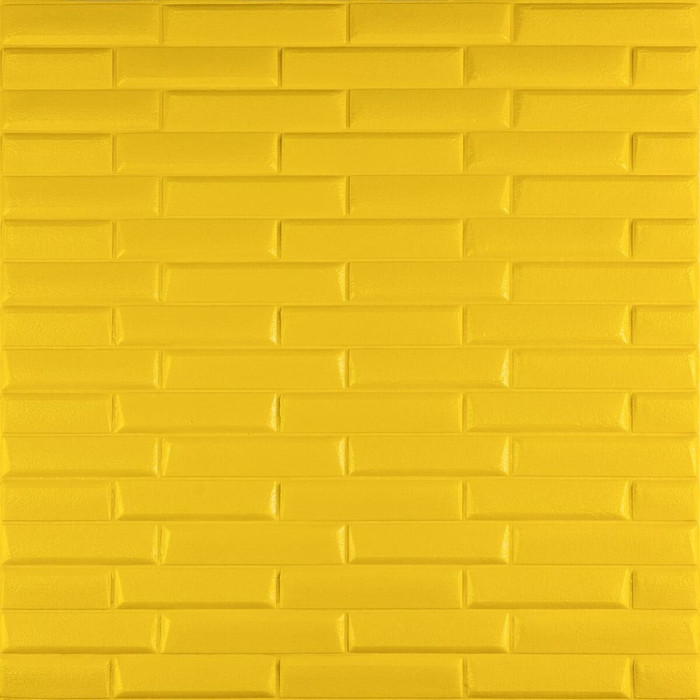 Самоклеючі панелі 3D Sticker Wall звукоізоляційні 700x770x7 мм, жовта кладка