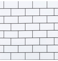 Самоклеюча вінілова плитка Sticker Wall біла цегла 600х600х1.5мм глянець (ціна за 1 смугу)