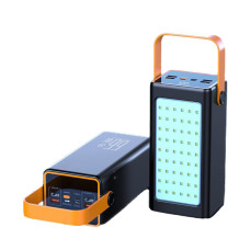 Зарядна станція Power bank на 40000 mAh 66 W з потужним Led ліхтарем Чорний