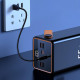 Зарядна станція Power bank на 40000 mAh 66 W з потужним Led ліхтарем Чорний