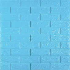 Самоклеюча декоративна 3D панель Sticker Wall під блакитну цеглу 700x770x5мм (005-5)