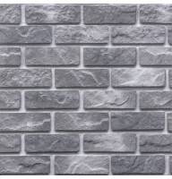 Самоклеюча вінілова плитка Sticker Wall чорна цегла 600х600х1.5мм матова (ціна за 1 смугу)