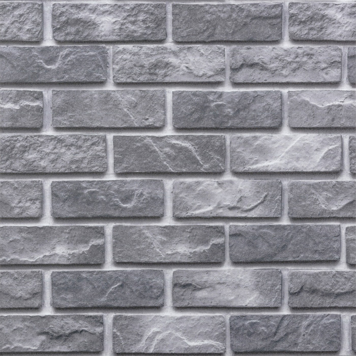 Самоклеюча вінілова плитка Sticker Wall чорна цегла 600х600х1.5мм матова (ціна за 1 смугу)