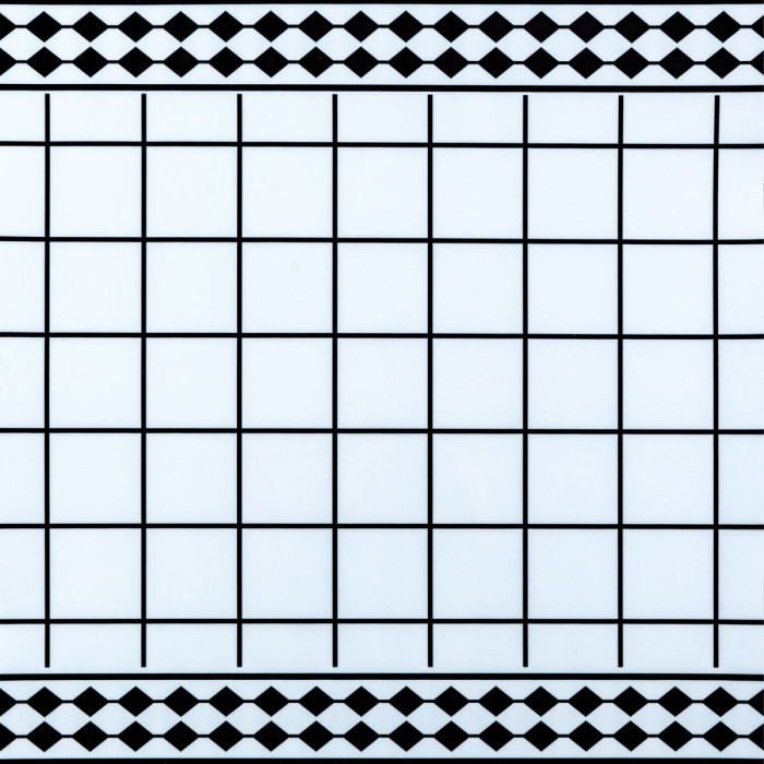 Самоклеюча вінілова плитка Sticker Wall 600х600х1.5мм Біла плитка глянець (ціна за 1 смугу)