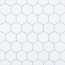 Вінілова плитка самоклеюча Sticker Wall білі стільники 600х600х1.5 мм глянець (ціна за 1 смугу)