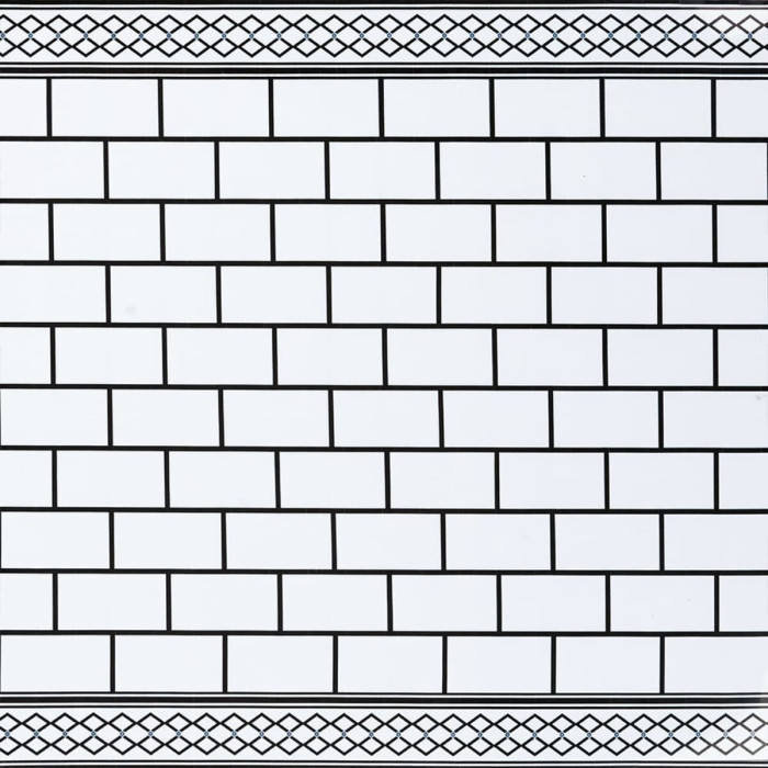Самоклеюча вінілова плитка Sticker Wall плитка біла 600х600х1.5мм глянець (ціна за 1 смугу)