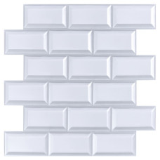 Декоративна ПВХ плитка на самоклейці Sticker Wall 300х300х5мм Біла цегла (ціна за 1 шт.)