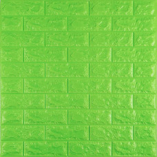 Самоклеючі панелі 3D Sticker Wall звукоізоляційні 700x770x7 мм, зелена цегла