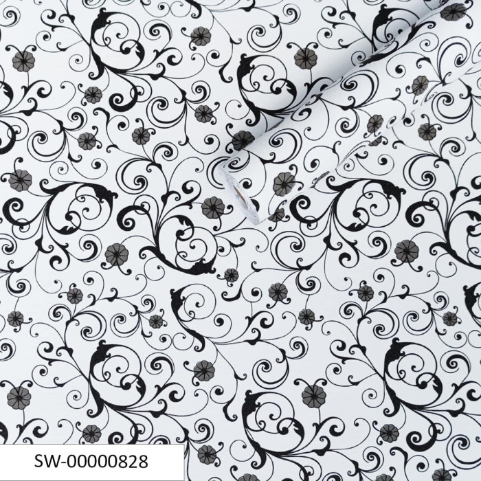 Самоклеюча плівка Sticker Wall 0.45х10м Білі вензелі