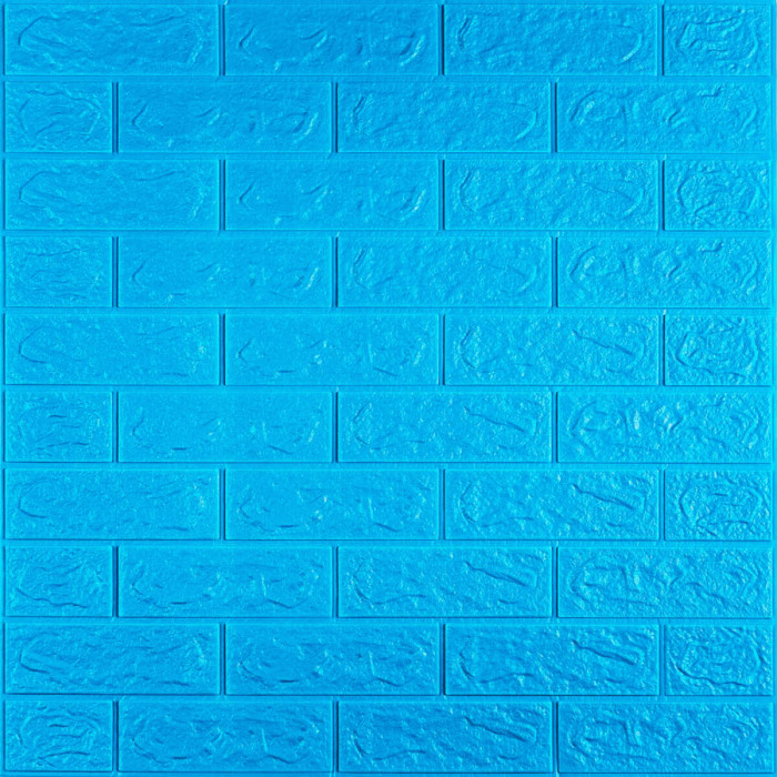 Самоклеючі панелі 3D Sticker Wall звукоізоляційні 700x770x5 мм, синя цегла