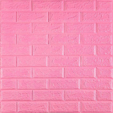 Самоклеючі панелі 3D Sticker Wall звукоізоляційні 700x770x5 мм, рожева цегла
