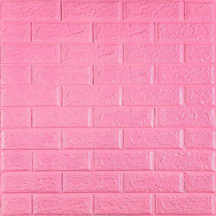 Самоклеючі панелі 3D Sticker Wall звукоізоляційні 700x770x5 мм, рожева цегла