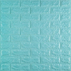 Самоклеючі панелі 3D Sticker Wall звукоізоляційні 700x770x7 мм, бірюза