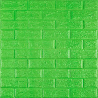 Самоклеючі панелі 3D Sticker Wall звукоізоляційні 700x770x5 мм, зелена цегла