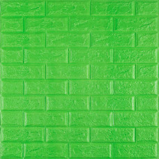Самоклеючі панелі 3D Sticker Wall звукоізоляційні 700x770x5 мм, зелена цегла