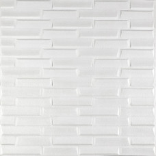Панелі самоклеючі 3D Sticker Wall звукоізоляційні 700x770x8 мм Біла цегляна кладка