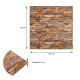Самоклеючі панелі 3D Sticker Wall звукоізоляційні 700x770x5 мм, цегла червона пісковика